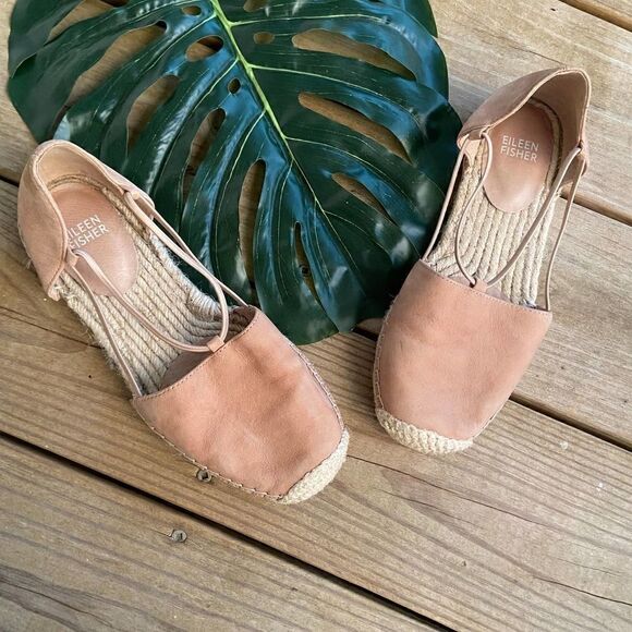 Eileen Fisher Lee d'Orsay Flat Espadrille Sandal - Picture 1 of 6